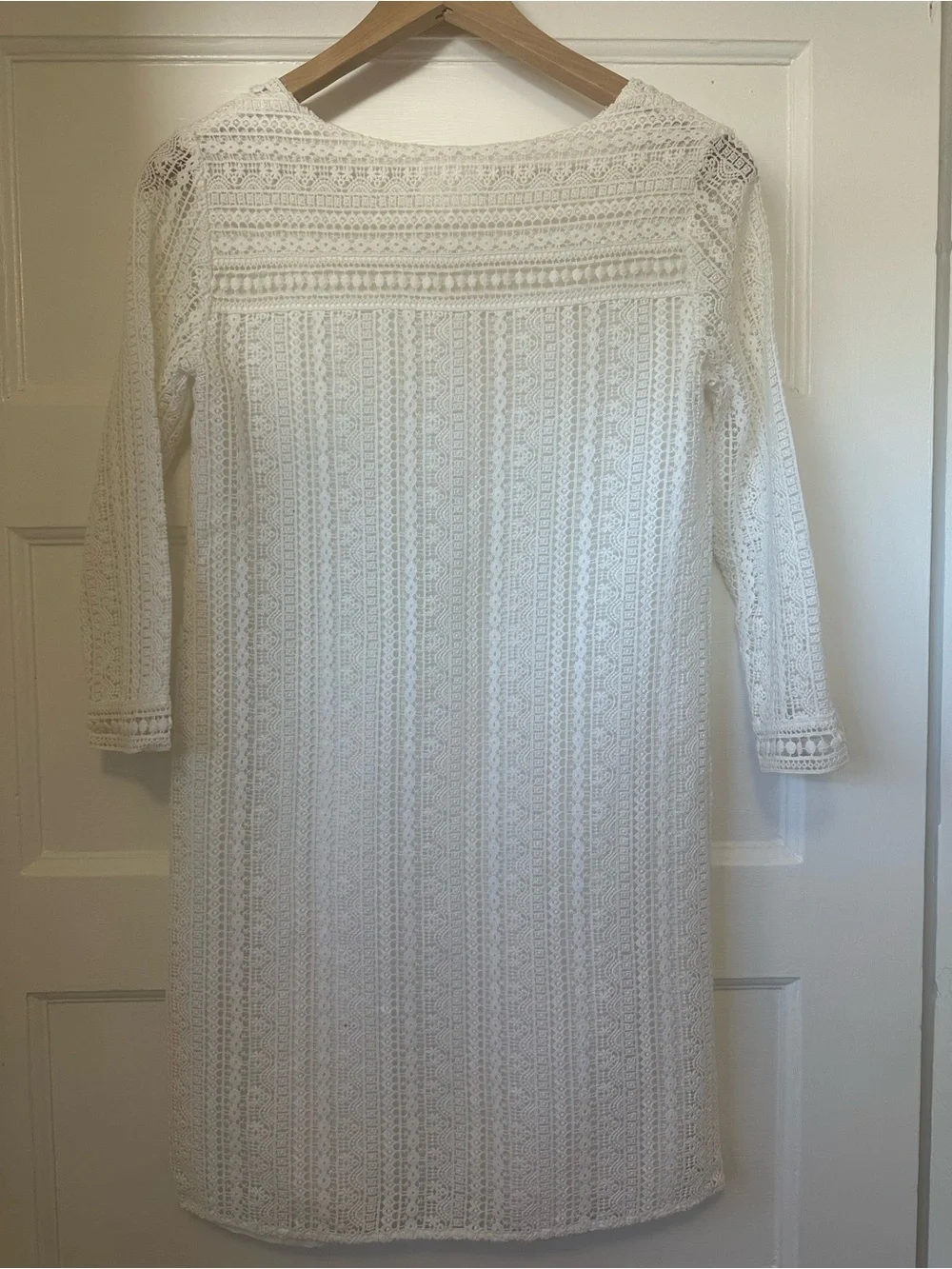 SEZANE crochet 1960s style shift dress 34 - Picture 2 of 3